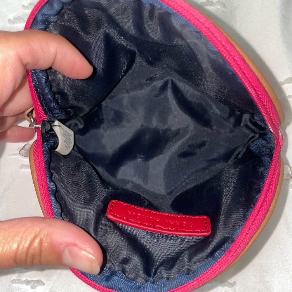 EUC TOMMY HILFIGER Bright Pink Red 5x7 Cosmetic Bag